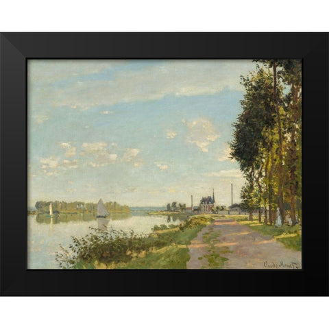 Argenteuil Black Modern Wood Framed Art Print by Monet, Claude