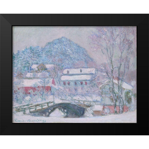 Sandvika, Norway Black Modern Wood Framed Art Print by Monet, Claude