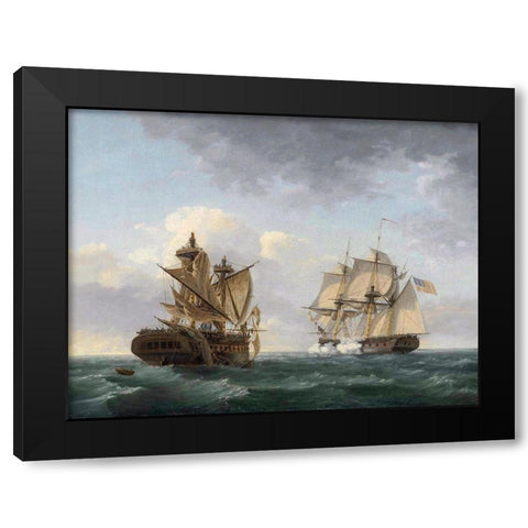 Engagement between the United States and the Macedonian Black Modern Wood Framed Art Print with Double Matting by Birch, Thomas