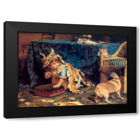 A Monster Black Modern Wood Framed Art Print with Double Matting by Barber, Charles Burton