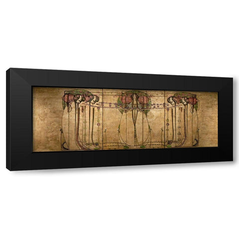 The May Queen Black Modern Wood Framed Art Print by Mackintosh, Charles Rennie