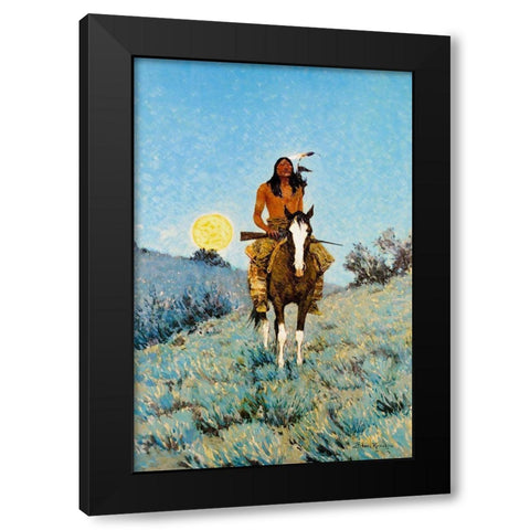 The Outlier Black Modern Wood Framed Art Print with Double Matting by Remington, Frederic