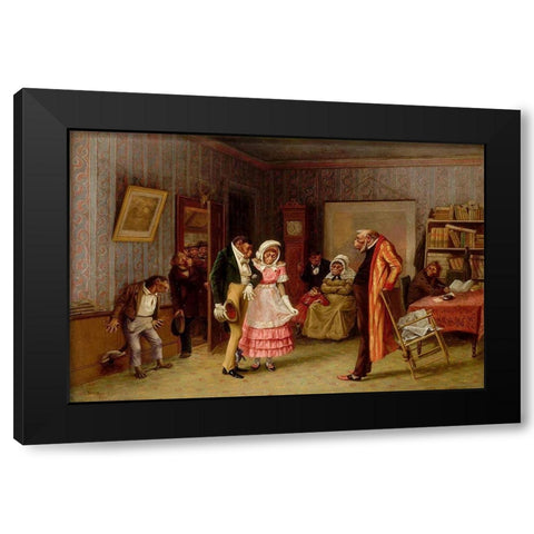 The Runaway Match Black Modern Wood Framed Art Print with Double Matting by Beard, William Holbrook