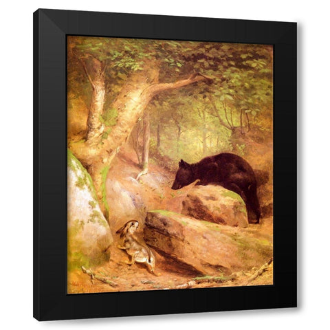 The Disputed Way Black Modern Wood Framed Art Print with Double Matting by Beard, William Holbrook