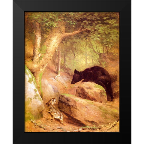 The Disputed Way Black Modern Wood Framed Art Print by Beard, William Holbrook