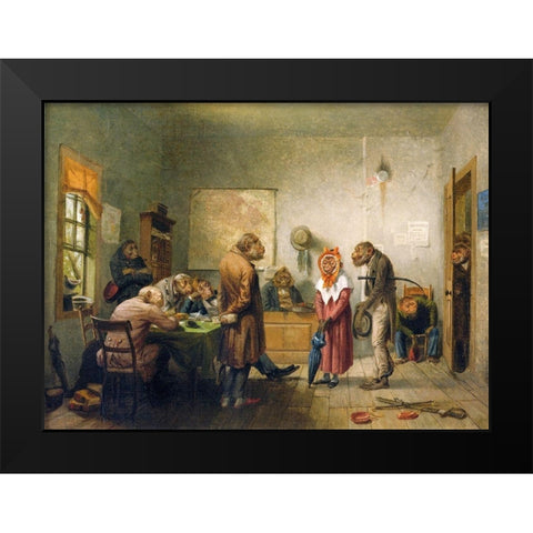 Divorce Black Modern Wood Framed Art Print by Beard, William Holbrook