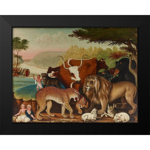 The Peaceable Kingdom  VI Black Modern Wood Framed Art Print by Hicks, Edward