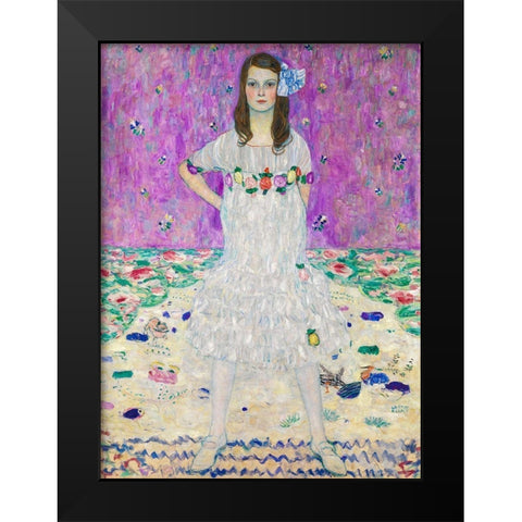 Mada Primavesi Black Modern Wood Framed Art Print by Klimt, Gustav