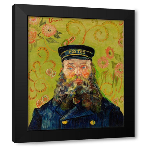 The Postman (Joseph Roulin) (1888) Black Modern Wood Framed Art Print by Van Gogh, Vincent