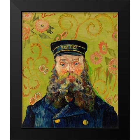 The Postman (Joseph Roulin) (1888) Black Modern Wood Framed Art Print by Van Gogh, Vincent