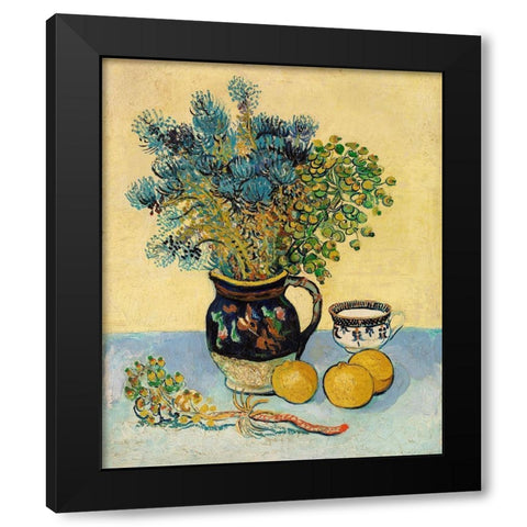 Still Life (Nature morte) (1888) Black Modern Wood Framed Art Print with Double Matting by Van Gogh, Vincent