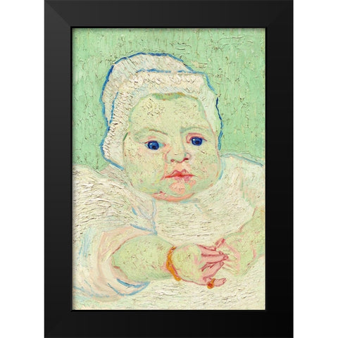 Roulins Baby (1888) Black Modern Wood Framed Art Print by Van Gogh, Vincent