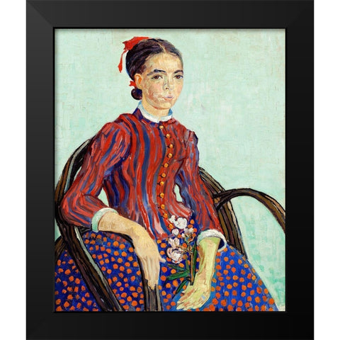 La MousmÃ© (1888) Black Modern Wood Framed Art Print by Van Gogh, Vincent