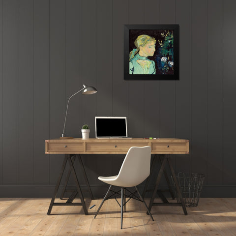 Adeline Ravoux (1890) Black Modern Wood Framed Art Print by Van Gogh, Vincent