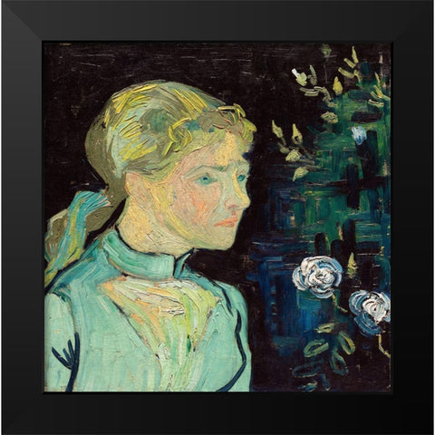 Adeline Ravoux (1890) Black Modern Wood Framed Art Print by Van Gogh, Vincent