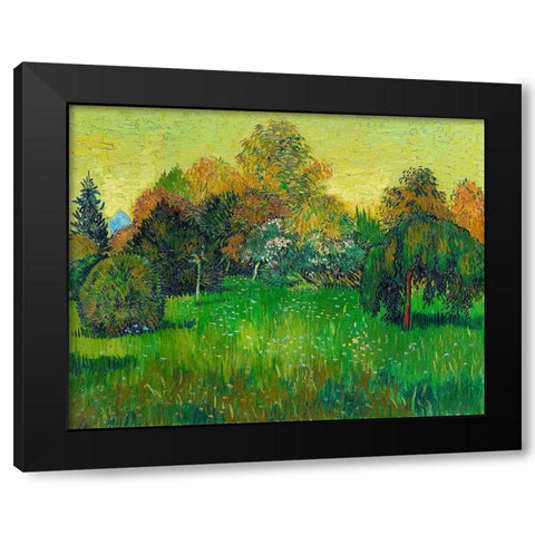 The Poets Garden (1888)Â  Black Modern Wood Framed Art Print with Double Matting by Van Gogh, Vincent