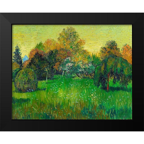The Poets Garden (1888)Â  Black Modern Wood Framed Art Print by Van Gogh, Vincent