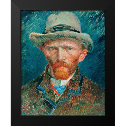 Self-portrait (1887) Black Modern Wood Framed Art Print by Van Gogh, Vincent