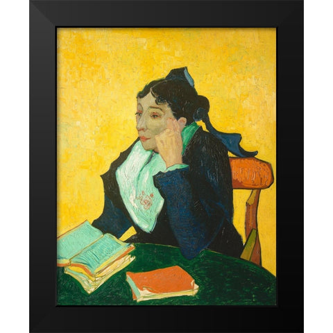 Madame Joseph-Michel Ginoux (1888â€“1889) Black Modern Wood Framed Art Print by Van Gogh, Vincent