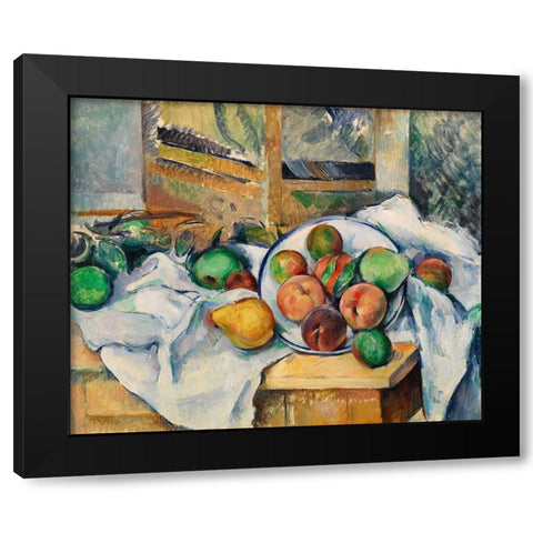 A Table CornerÂ  Black Modern Wood Framed Art Print with Double Matting by Cezanne, Paul