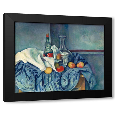 The Peppermint Bottle Black Modern Wood Framed Art Print with Double Matting by Cezanne, Paul