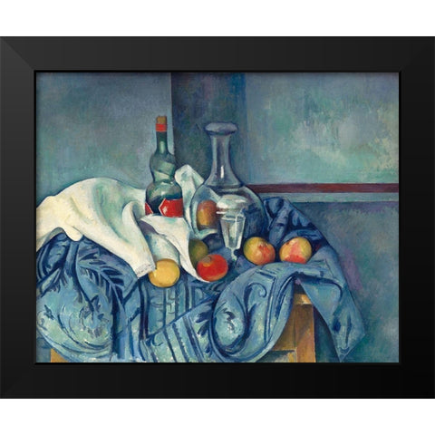 The Peppermint Bottle Black Modern Wood Framed Art Print by Cezanne, Paul