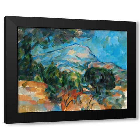 Mount Sainteâ€“Victoire Black Modern Wood Framed Art Print by Cezanne, Paul