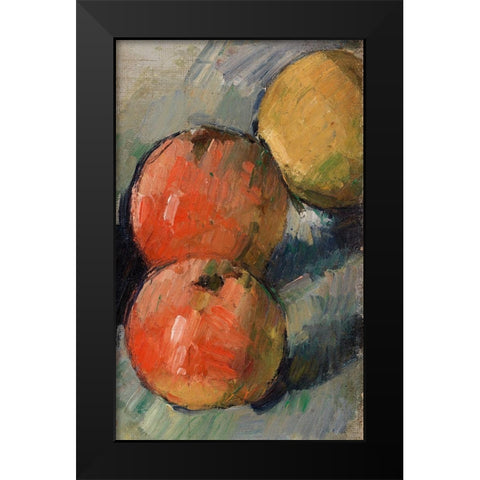 Three ApplesÂ  Black Modern Wood Framed Art Print by Cezanne, Paul