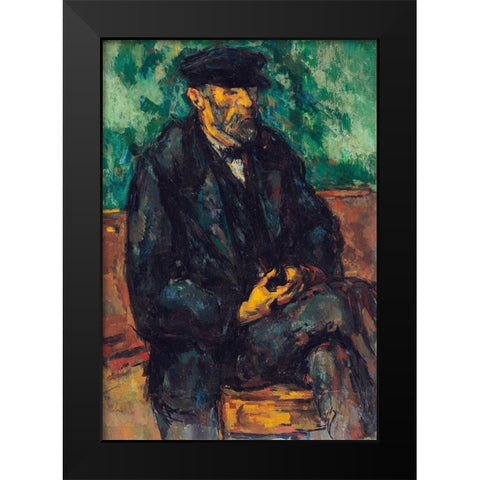The Gardener Vallier Black Modern Wood Framed Art Print by Cezanne, Paul
