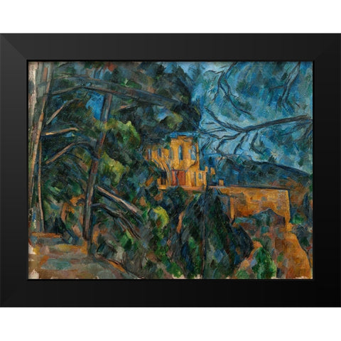 ChÃ¢teau Noir Black Modern Wood Framed Art Print by Cezanne, Paul