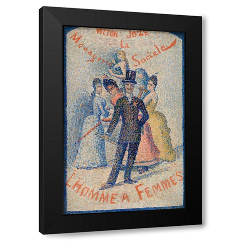 The Ladies ManÂ  Black Modern Wood Framed Art Print by Seurat, Georges