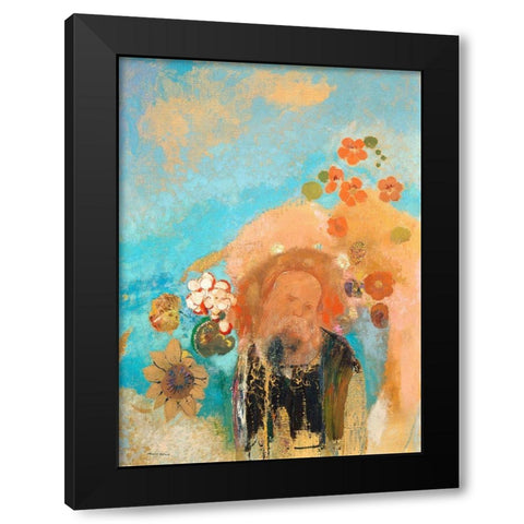 Evocation of Roussel Black Modern Wood Framed Art Print with Double Matting by Redon, Odilon