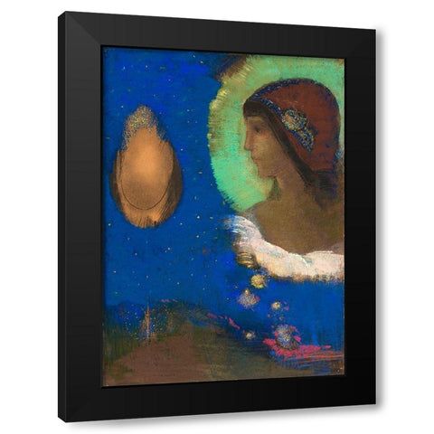 SitaÂ  Black Modern Wood Framed Art Print by Redon, Odilon