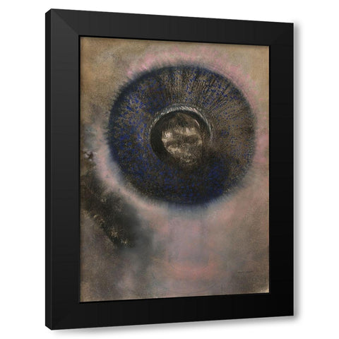 Head within an Aureole Black Modern Wood Framed Art Print by Redon, Odilon