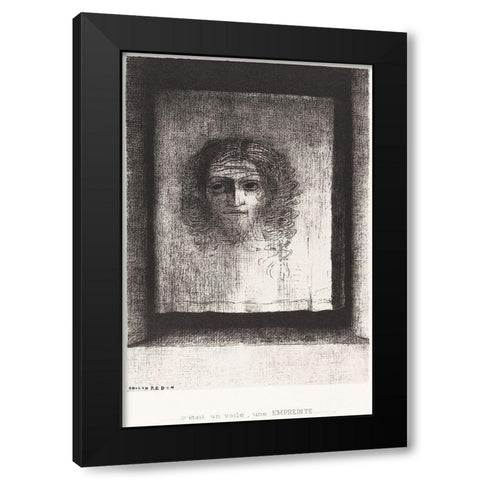 It Was a Veil, an Imprint Black Modern Wood Framed Art Print with Double Matting by Redon, Odilon