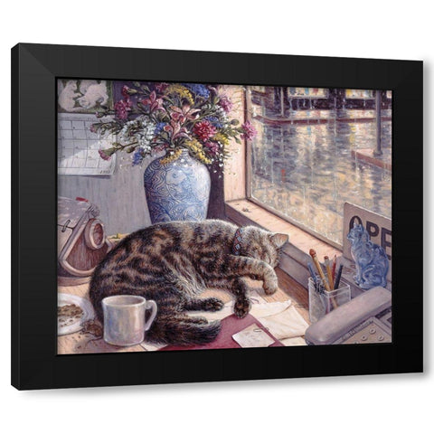 After Hours Black Modern Wood Framed Art Print with Double Matting by Kruskamp, Janet