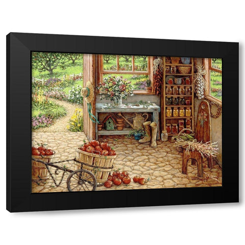 Gardening Room Black Modern Wood Framed Art Print by Kruskamp, Janet