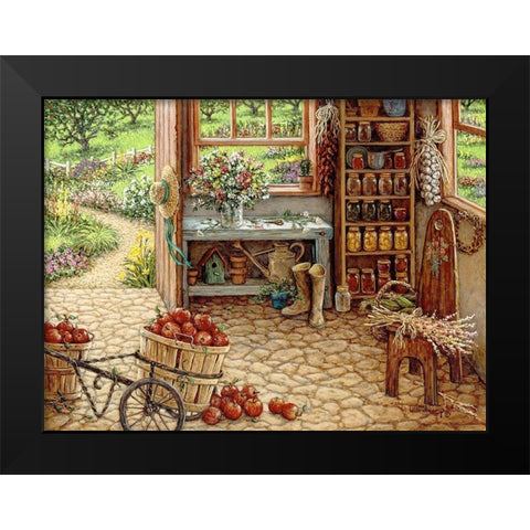 Gardening Room Black Modern Wood Framed Art Print by Kruskamp, Janet