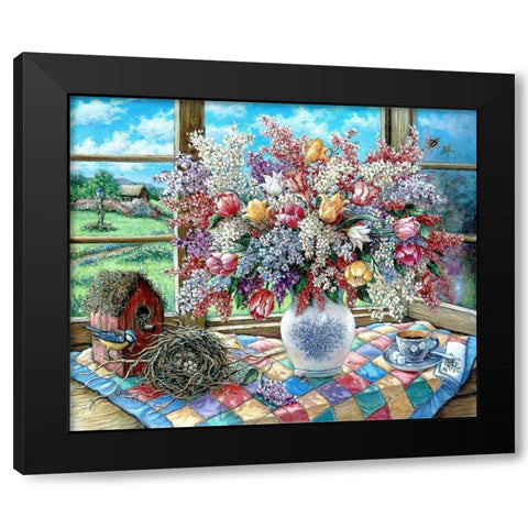 Guest Cottage Black Modern Wood Framed Art Print with Double Matting by Kruskamp, Janet