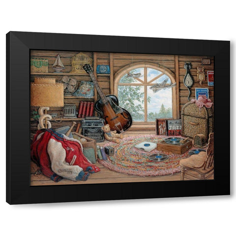 Attic Treasures Black Modern Wood Framed Art Print with Double Matting by Kruskamp, Janet