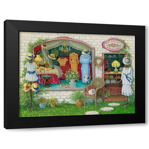 Yesterdays Fashions Black Modern Wood Framed Art Print with Double Matting by Kruskamp, Janet