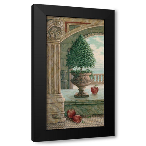 Apple and Topiary Black Modern Wood Framed Art Print with Double Matting by Kruskamp, Janet