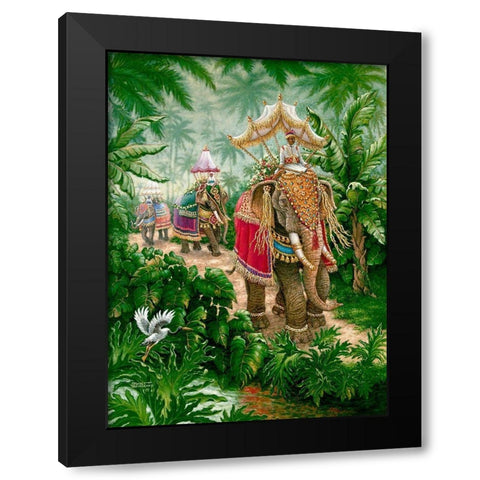 Festival Bound Black Modern Wood Framed Art Print with Double Matting by Kruskamp, Janet