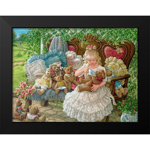 Hollys Bears Black Modern Wood Framed Art Print by Kruskamp, Janet