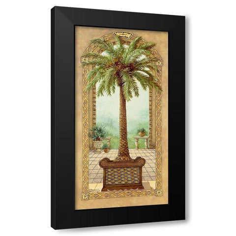 Palm Tree in Basket I Black Modern Wood Framed Art Print by Kruskamp, Janet