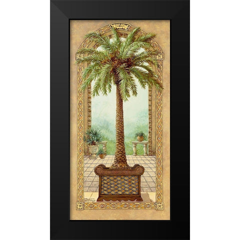 Palm Tree in Basket I Black Modern Wood Framed Art Print by Kruskamp, Janet