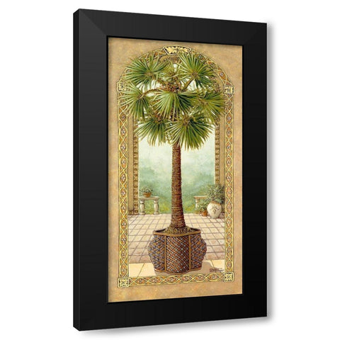 Palm Tree in Basket II Black Modern Wood Framed Art Print by Kruskamp, Janet