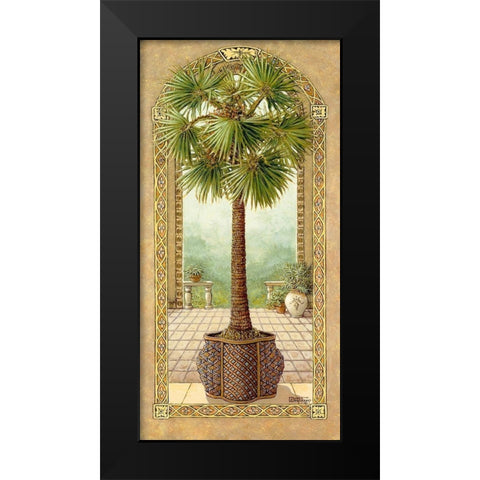 Palm Tree in Basket II Black Modern Wood Framed Art Print by Kruskamp, Janet