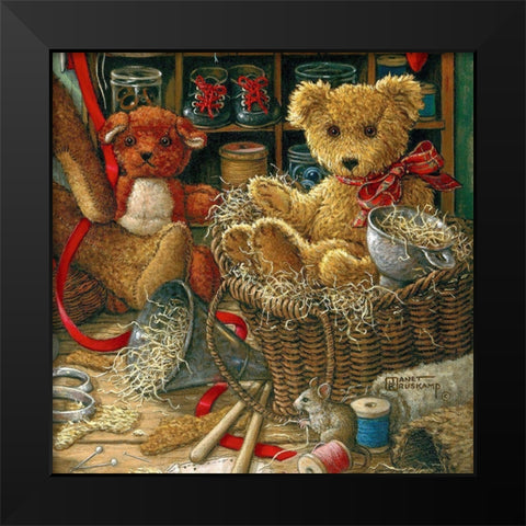 Brand New Bear II Black Modern Wood Framed Art Print by Kruskamp, Janet