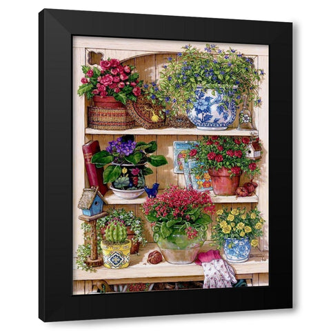 Flower Cupboard Black Modern Wood Framed Art Print with Double Matting by Kruskamp, Janet